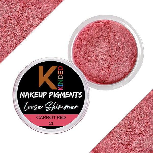 Kinded Loose Shimmer Makeup Foil Pigments Glitter Colour Carrot Red - 3 gms