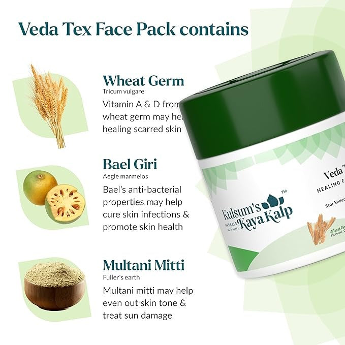 Kulsum's Kaya Kalp Herbals Veda Tex Healing Face Mask - 50 gms