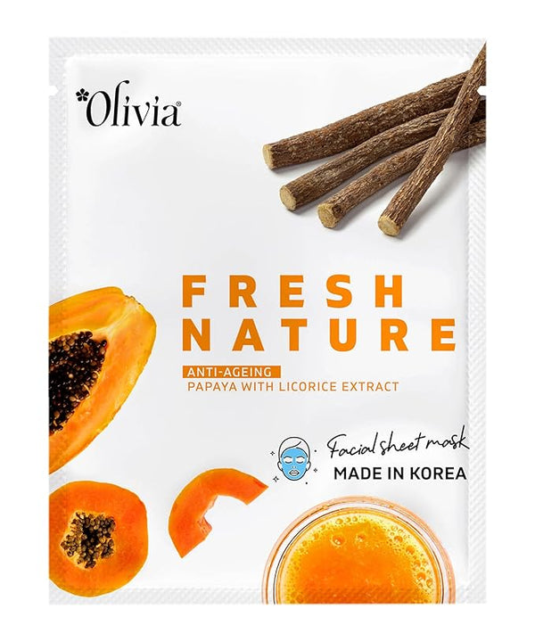 Olivia Antibacterial Sheet Mask Papaya - 25 ml