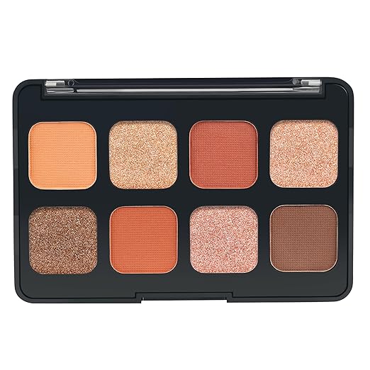 Insight Cosmetics 8 Color Winged Eyes Eyeshadow Palette Colour Mk06 Elegant - 19 gms