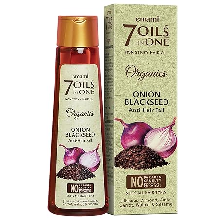 Emami 7 Oils In One Organics Onion Blackseed Hair Oil - 200 ml