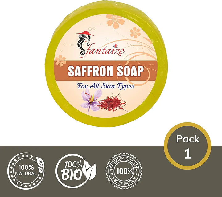 Fantaize - Handcrafted Saffron Bathing Soap - Pack of 1 