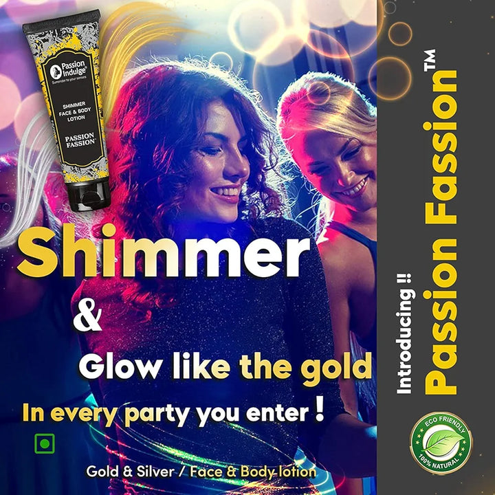 Passion Fassion Gold and Silver Shimmer Bling Lotion-100 Ml