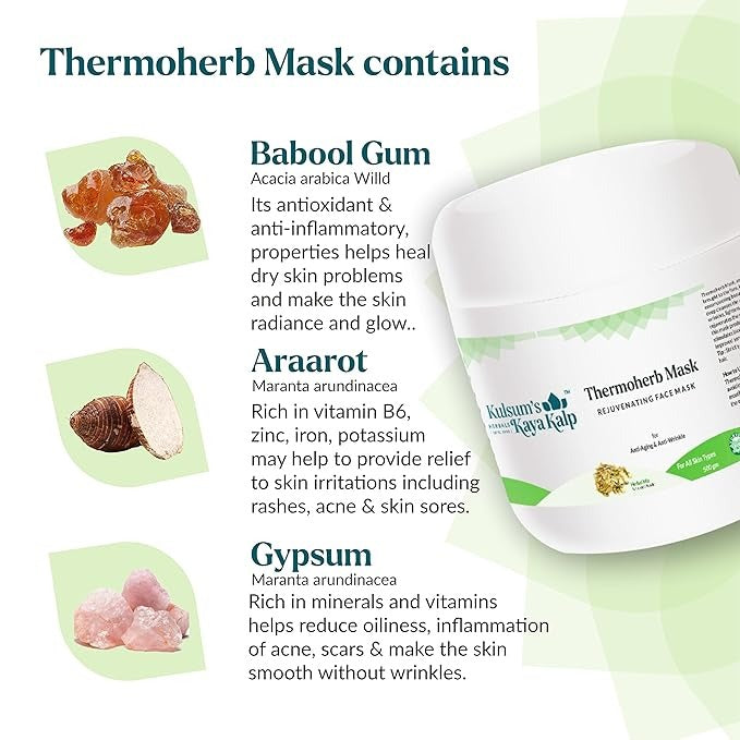 Kulsum's Kaya Kalp Herbals Thermoherb Mask - 500 gms
