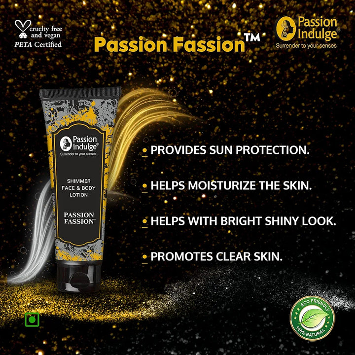 Passion Fassion Gold and Silver Shimmer Bling Lotion-100 Ml