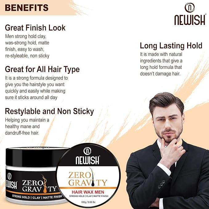 Newish Zero Gravity Hair Wax for Men - 100 gms