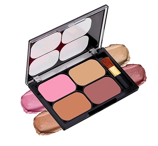 Colors Queen Blush and Highlighter Palette for Face Makeup Multicolor 02 - 43 gms