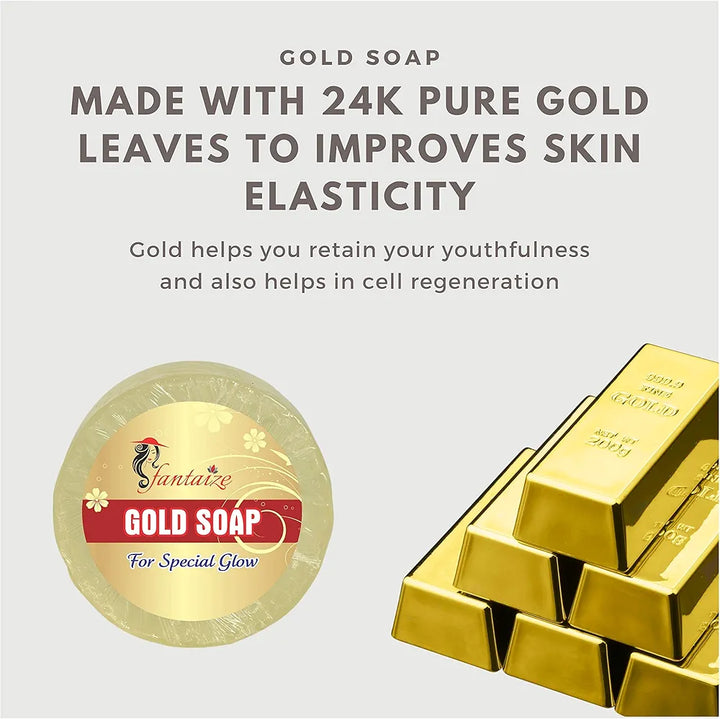Fantaize - Handcrafted Gold Bathing Soap - Pack of 1 