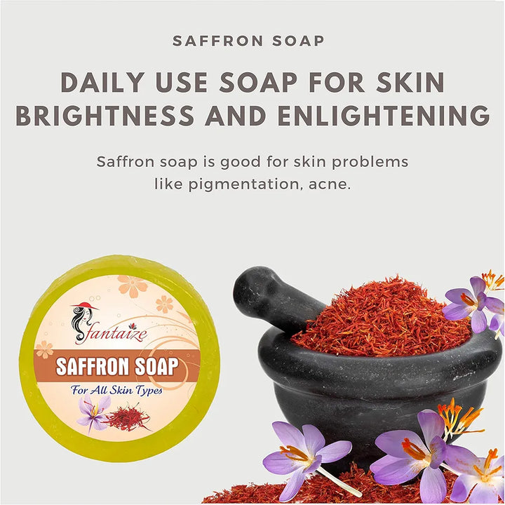 Fantaize - Handcrafted Saffron Bathing Soap - Pack of 1 