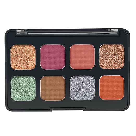 Insight Cosmetics 8 Color Winged Eyes Eyeshadow Palette Colour Mk06 Dramatic - 19 gms