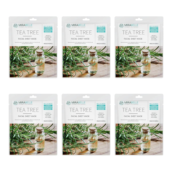 Mirabelle cosmetics Teatree Essential Facial Sheet Mask - 25 ml(Pack of 6)