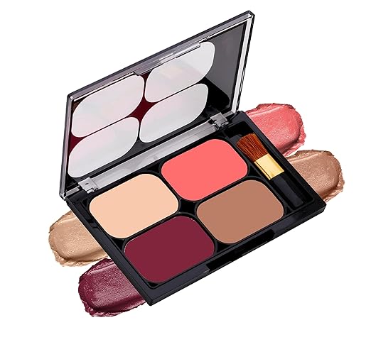 Colors Queen Blush and Highlighter Palette for Face Makeup Multicolor 04 - 43 gms