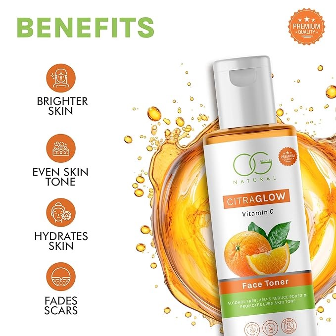 OG BEAUTY Natural CitraGlow Vitamin C Face Toner - 100 ml