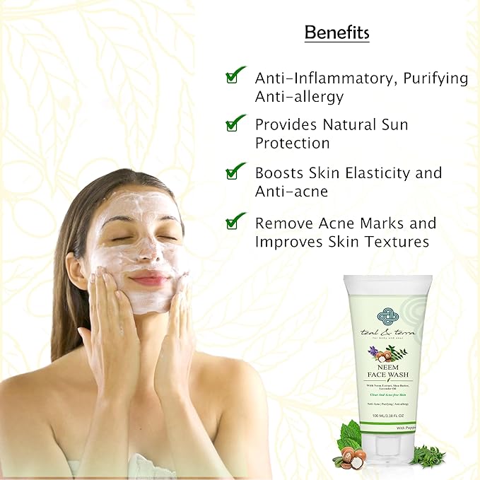 Teal & Terra Organic Neem Face Wash - 100 Ml