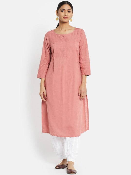 Fabindia FabBasic Women Pink Kurta