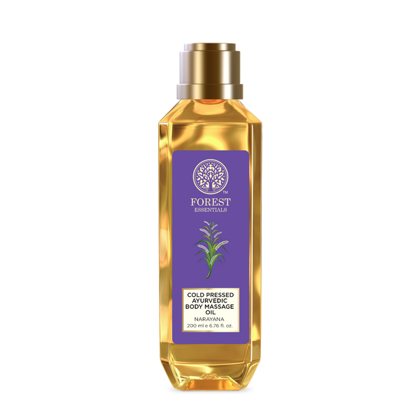 Forest Essentials Extra Rich Body Massage Oil Mysore Sandalwood & Vetiver - 200 ml