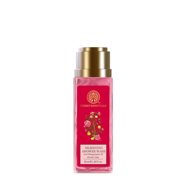 Forest Essentials Travel Size Silkening Shower Wash Iced Pomegranate & Kerala Lime