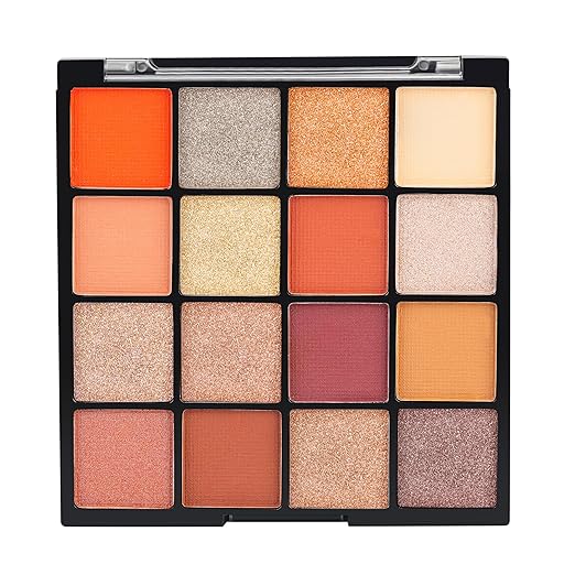 Insight Cosmetics Gorgeous 16 Color Eyeshadow Palette Colour Golden Skyline - 37 gms