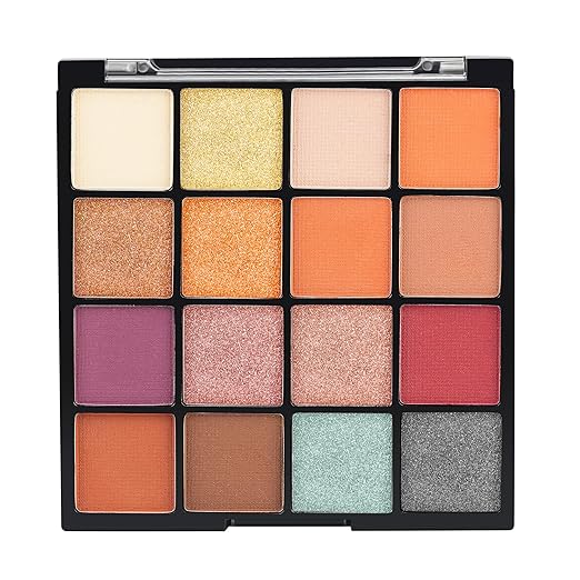 Insight Cosmetics Gorgeous 16 Color Eyeshadow Palette Colour Retro Vibes - 37 gms