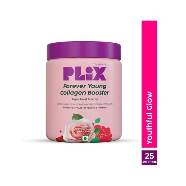 Plix Plant-Based Collagen Builder Advanced Anti-Ageing Formula - Rose - 200 gms