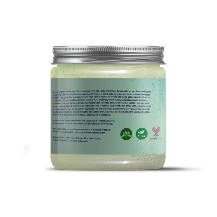 Organic Netra Organic Pure Aloe Vera Face Gel - 200 gms