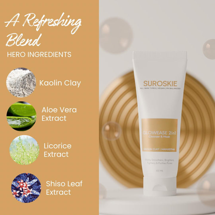 GlowEase 2in1 Cleanser & Mask