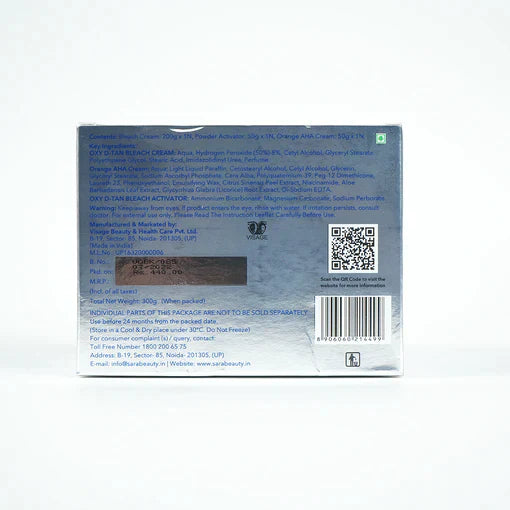 SARA Oxy D-TAN® Bleach Cream, 300 gm