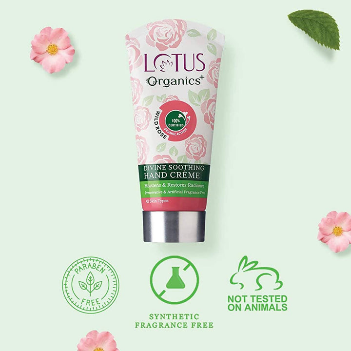 Lotus Organics+ Divine Soothing Hand Creme Wild Rose