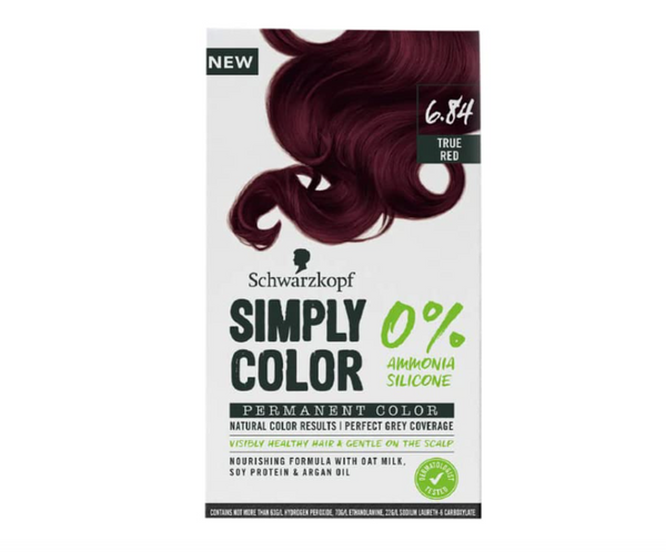 Schwarzkopf Simply Color Permanent Hair Colour 6.84 True Red - 142 ml