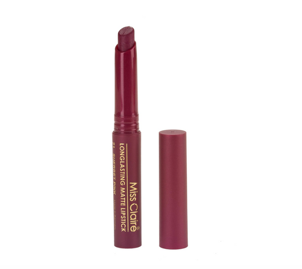 Miss Claire Longlasting Matte Lipstick Sherbet Pink 21 -  2 gms