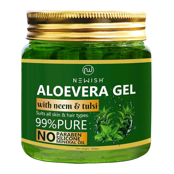 Newish Aloe Vera Gel for Face Hair and Skin Moisturizer - 200 gms