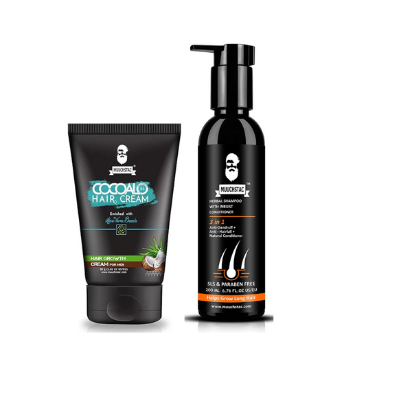 Muuchstac Cocoalo Hair Cream + Herbal Shampoo with Inbuilt Conditioner