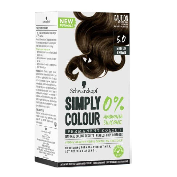 Schwarzkopf Simply Color Permanent Hair Colour 5.00 5.00 Medium Brown - 142 ml