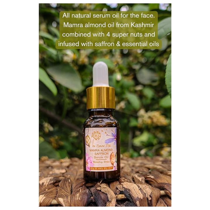 The Nature Mill Mamra Almond Saffron Serum Oil Rosehip Shea - 15 ml