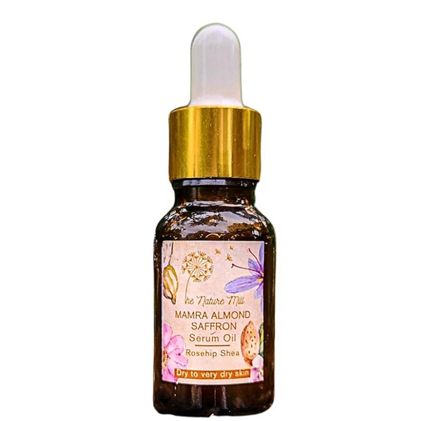 The Nature Mill Mamra Almond Saffron Serum Oil Rosehip Shea - 15 ml