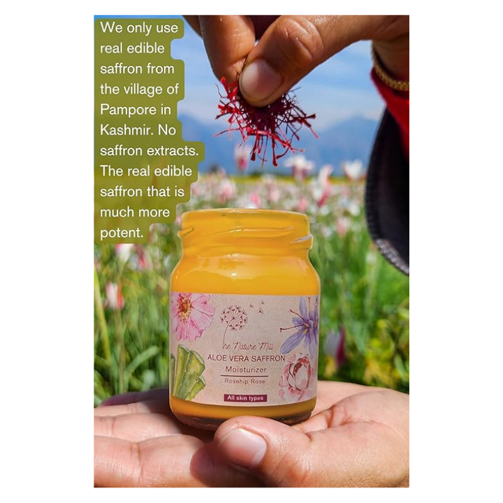 The Nature Mill Aloe Vera Saffron Moisturizer Rosehip Rose