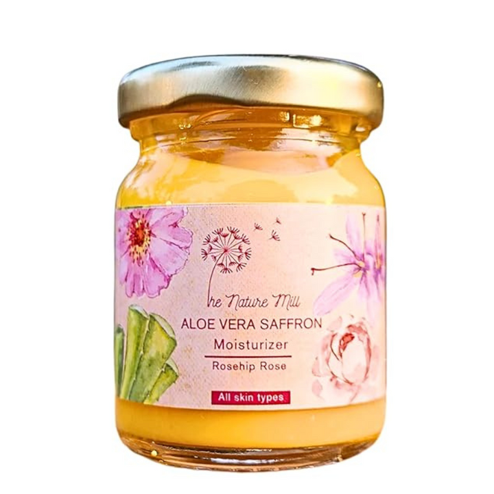 The Nature Mill Aloe Vera Saffron Moisturizer Rosehip Rose
