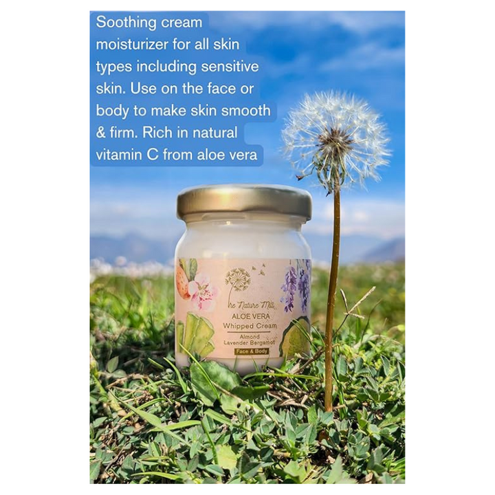 The Nature Mill Aloe Vera Whipped Cream Almond Lavender Bergamot - 50 gms