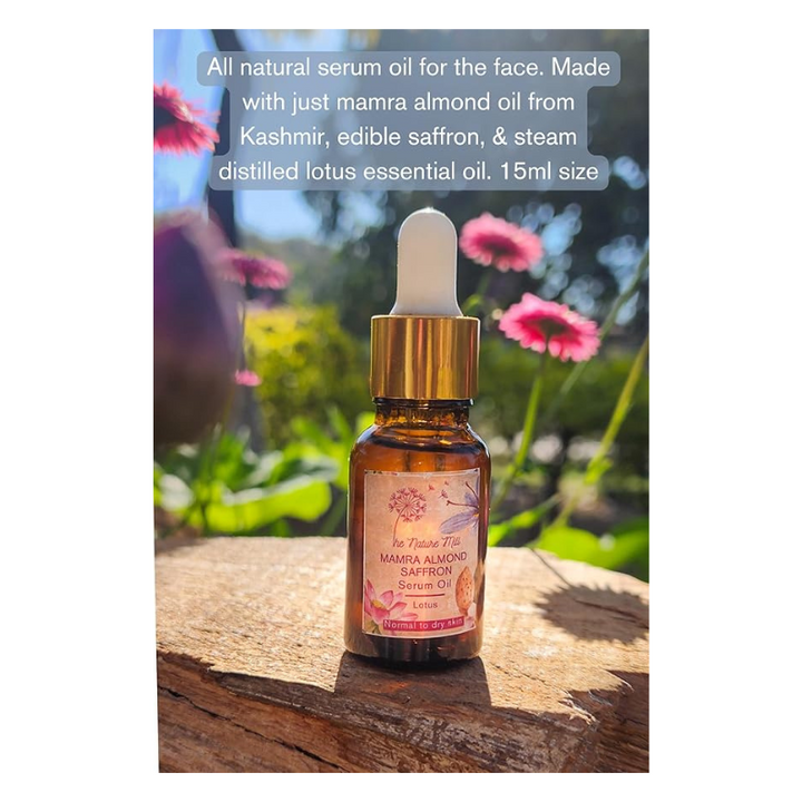 The Nature Mill Mamra Almond Saffron Serum Oil Lotus - 15 ml