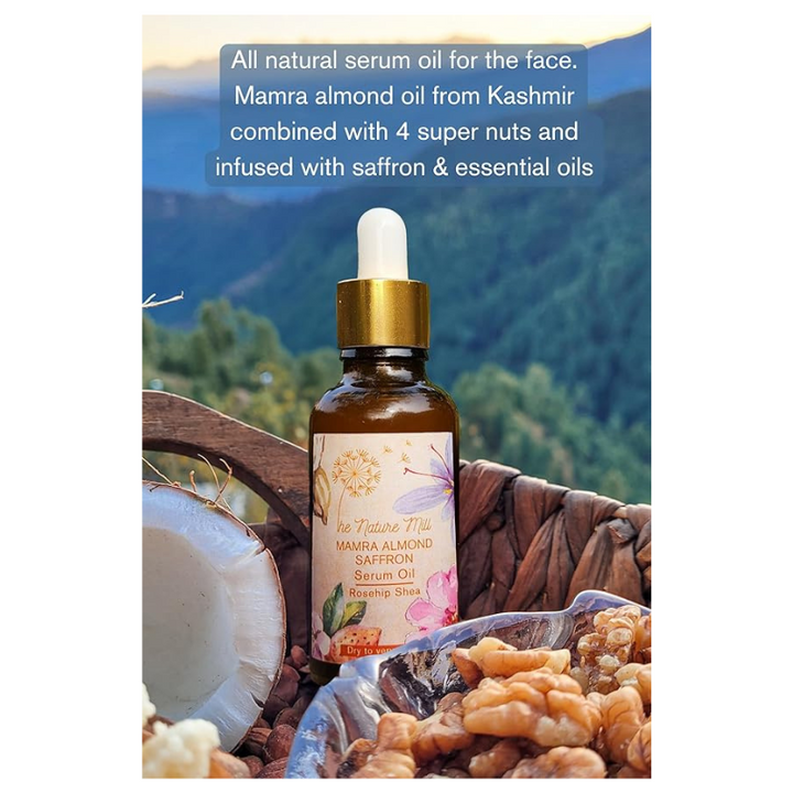 The Nature Mill Mamra Almond Saffron Serum Oil - 30 ml