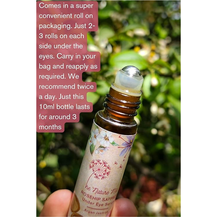 The Nature Mill Rosehip Saffron Under Eye Serum Oil Argan Jasmine - 10 ml
