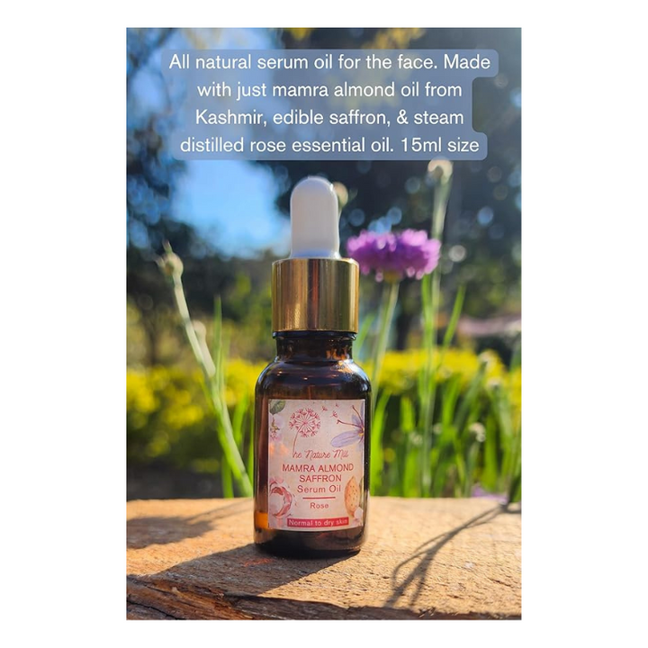 The Nature Mill Mamra Almond Saffron Serum Oil Rose - 15 ml