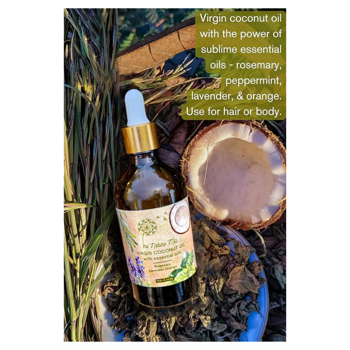 The Nature Mill Virgin Coconut Oil with Rosemary Lavender Orange - 100 ml