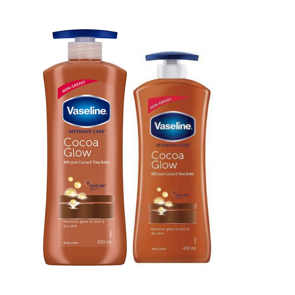 Vaseline Cocoa Glow Body Lotion  With Cocoa & Shea Butter Combo - 1000 ml