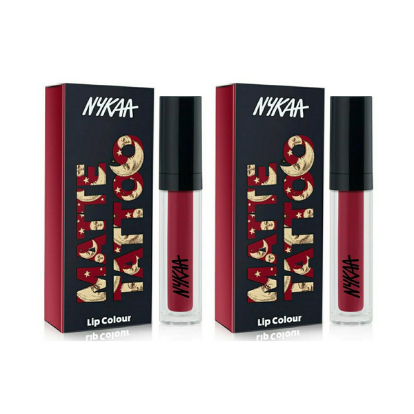 Nykaa Matte Tattoo Liquid Lipstick - Moon - 4 gms (Pack of 2)