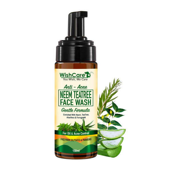 Wishcare Anti Acne Neem Tea Tree Face Wash - 150 ml