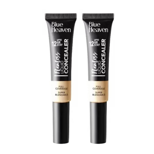 Blue Heaven Flawless Liquid Concealer Vanilla Colour Pack of 2 - 16 ml