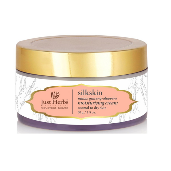 Just Herbs Silkskin Indian Ginseng-Aloevera Moisturising Cream - 50gms