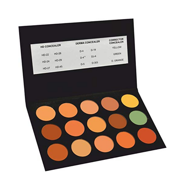 Face Up 2 In 1 Concealer Makeup Base Palette Contour Palette 15 Shades - 45 gms