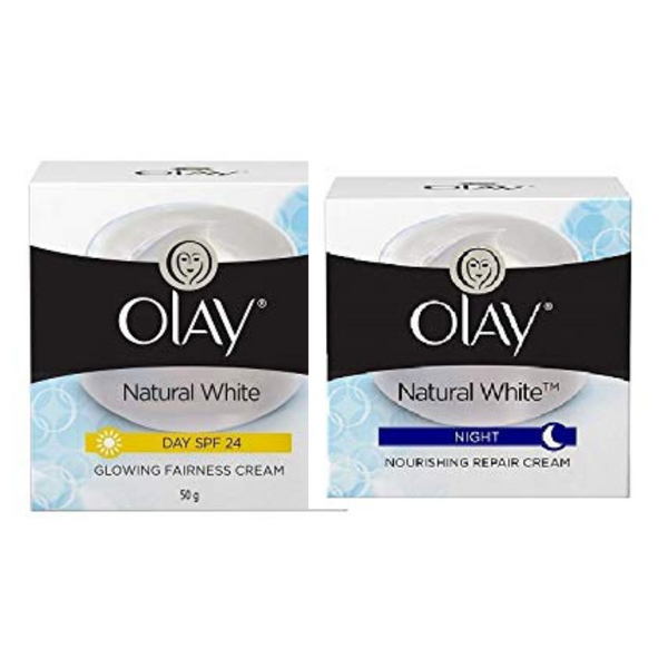 Olay Natural White Day Cream + Night Cream Combo